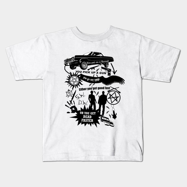 SPN quotes Kids T-Shirt by Winchestered